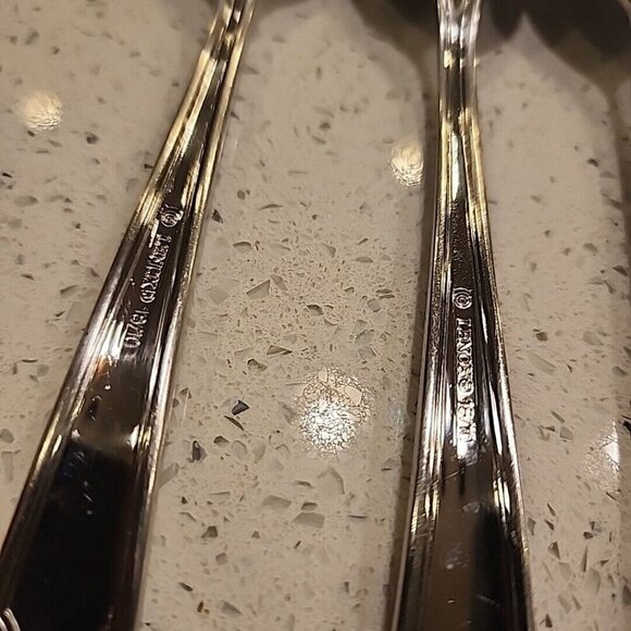 Lenox Archway 6 Place Oval Soup Spoons Tablespoons Stainless Flatware Lot 7 1/4" - Picture 7 of 7